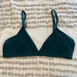 Parade Forest Green Triangle Mesh Bralette